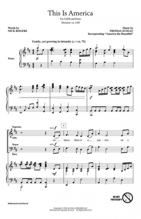 Thomas Juneau, This Is America SATB Chorpartitur