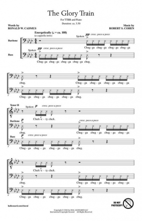 Robert Cohen, The Glory Train TTBB Chorpartitur
