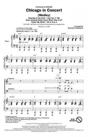 Chicago in Concert SAB Chorpartitur