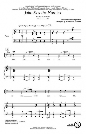 John Saw the Number SATB Chorpartitur