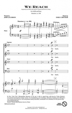 Emily Crocker, We Reach SATB Chorpartitur