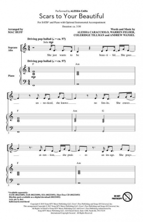 Alessia Caracciolo_Andrew Wansel_Coleridge Tillman_Warren Felder, Scar SATB Chorpartitur