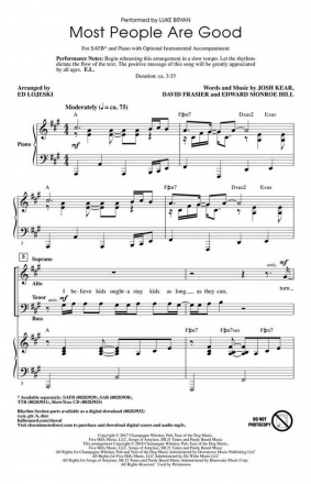 Most People Are Good SATB Chorpartitur
