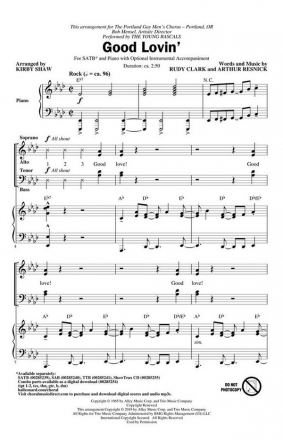 Good Lovin' SATB Chorpartitur