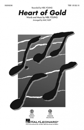Heart of Gold for male choir and piano choral score