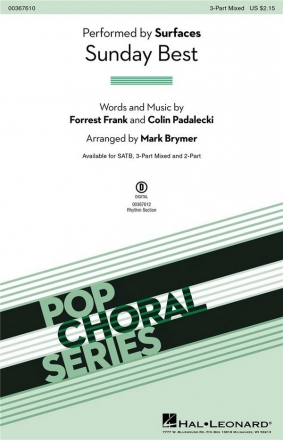 Sunday Best 3-Part Mixed Choir Chorpartitur
