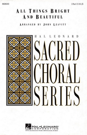 Cecil Alexander, All Things Bright and Beautiful 2-Part Mixed Choir Chorpartitur