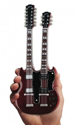 Gibson SG Eds-1275 Doubleneck Cherry Miniature Guitar Replica Collectible