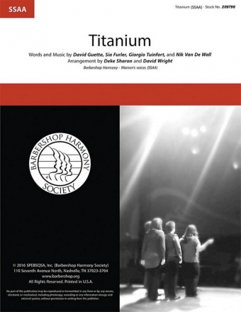Titanium for female choir (SSAA) a cappella choral score