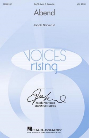 Jake Narverud, Abend SATB A Cappella Chorpartitur