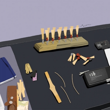 Practice Room Postcard Fagott Format: 105x105mm Postkarte