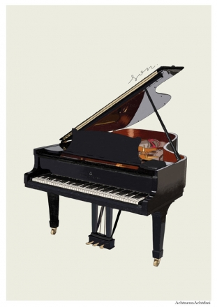 Illustrated Postcard Klavier Format: 100x148mm Postkarte