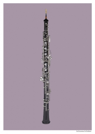 Illustrated Postcard Oboe 2 Format: 100x148mm Postkarte