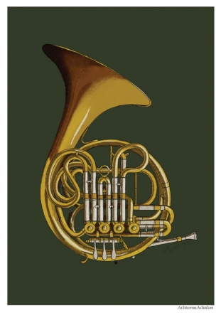 Illustrated Postcard Horn Format: 100x148mm Postkarte
