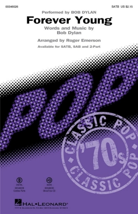 Forever Young for mixed choir and piano choral score