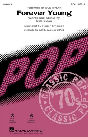 Forever Young 2-Part Choir Choral Score