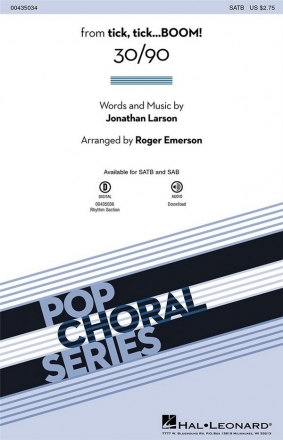 Jonathan Larson, 30/90 SATB Choral Score