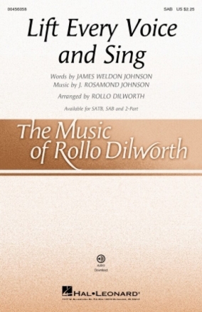 J. Rosamond Johnson, Lift Every Voice and Sing SAB Choral Score