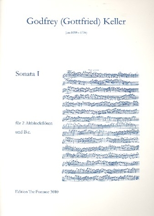 Sonate Nr.1 fr 2 Altblockflten und Bc Partitur und Stimmen