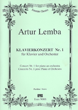 Konzert Nr.1 fr Klavier und Orchester Partitur