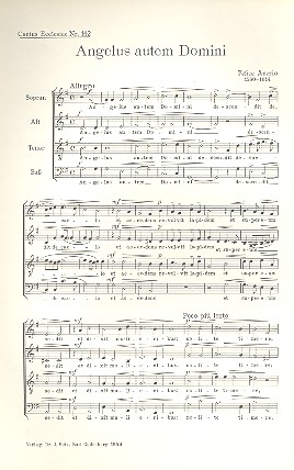 Angelus autem Domini für gem Chor a cappella Partitur