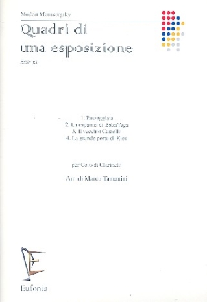 Quadri di una esposizione for clarinet ensemble score and parts