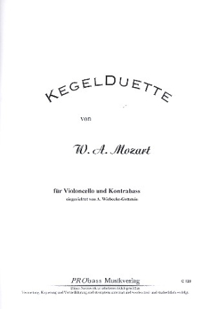 Kegelduette fr Violoncello und Kontraba 2 Partituren