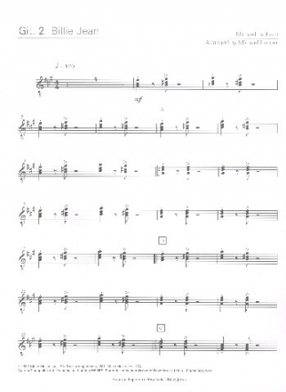 Billie Jean fr 4 Gitarren (Ensemble) Gitarre 2