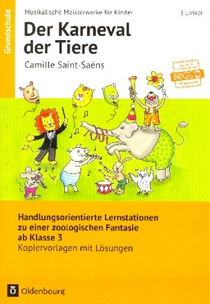 Musikalische Meisterwerke fr Kinder - Der Karneval der Tiere  Kopiervorlage mit Lsungen