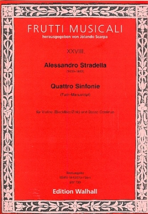 10 Sinfonien Band 2 (Turin-Manuskript Band 1) fr Violine (Blockflte/Zink) und Bc Partitur und Stimmen (Bc nicht ausgesetzt)