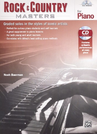 Rock & Country Masters (+CD): for piano