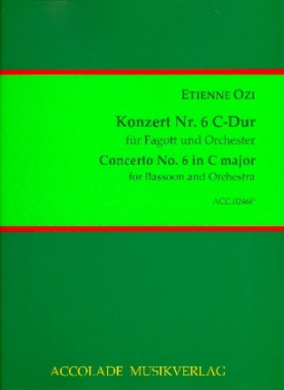 Konzert C-Dur Nr.6 fr Fagott und Orchester Partitur