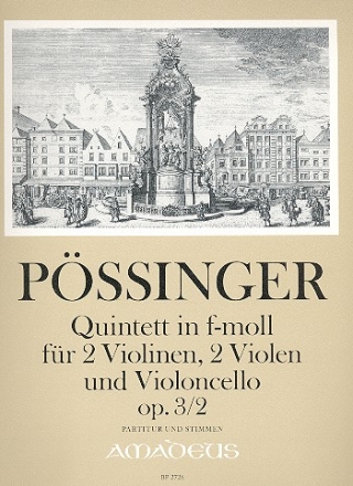 Quintett f-Moll op.3,2 fr 2 Violinen, 2 Violen und Violoncello Partitur und Stimmen