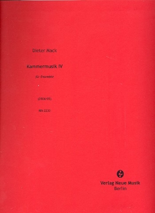 Kammermusik IV fr Ensemble (17 Spieler) Partitur