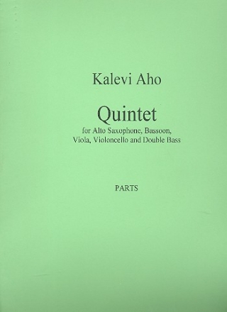 Quintett for saxophone alto, bassoon, viola, violoncello, double bass parts