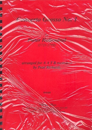 Concerto grosso op.3,1 for 4 recorders (AATB) score and parts