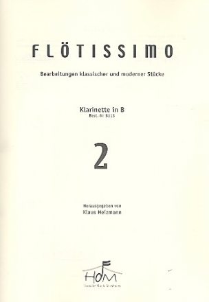 Fltissimo Band 2 fr Flte (Oboe/Violine/ Klarinette) und Klavier Klarinettenstimme