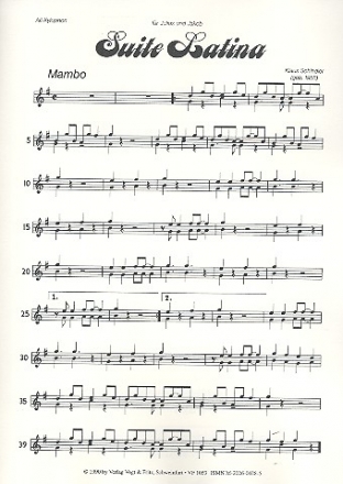 Suite Latina fr Zupforchester (Blockflte und Percussion ad lib) Alt-Xylophon