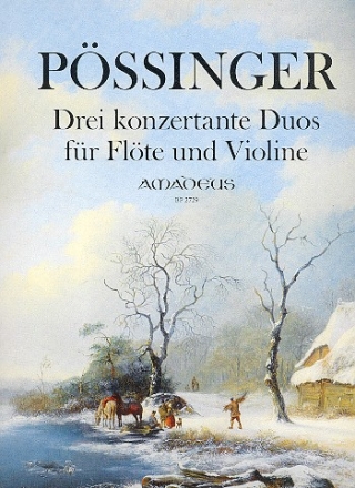 3 konzertante Duos fr Flte und Violine Stimmen