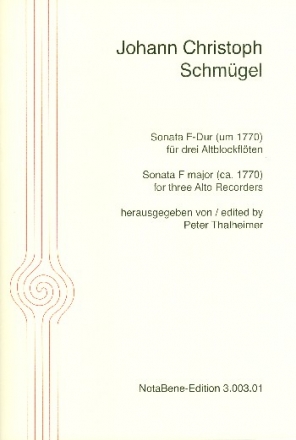 Sonata F-Dur fr 3 Altblockflten Partitur und Stimmen