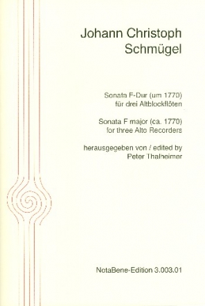 Sonata F-Dur fr 3 Altblockflten Partitur und Stimmen