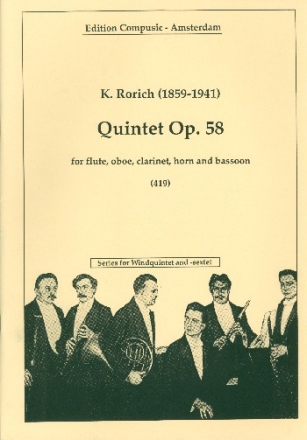 Quintett op.58 fr Flte, Oboe, Klarionette, Horn und Fagott Partitur und Stimmen