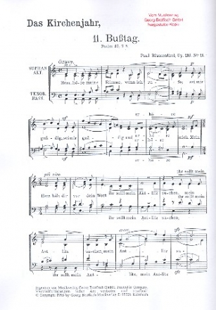 Butag op.110,11 fr gem Chor a cappella Partitur