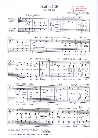 Psalm 139 op.114,5 fr gem Chor a cappella Partitur