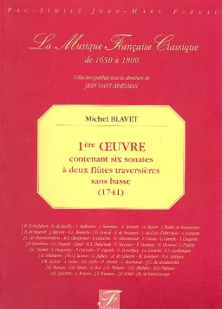 6 Sonates op.1 pour 2 fltes traversires facsimile