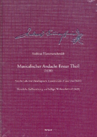 Gesamtausgabe Band 1 Musicalischer Andacht erster Theil Partitur,  gebunden