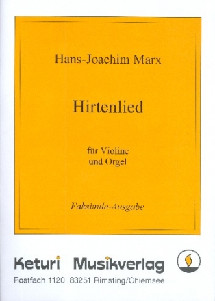Hirtenlied für Violine und Orgel