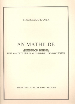 An Mathilde fr Frauenstimme und Orchester Klavierauszug