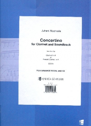 Concertino for clarinet and Soundtrack (+CD) for clarinet in a or bass clarinet in a performance score