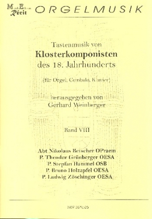 Tastenmusik von Klosterkomponisten des 18. Jahrhunderts Band 8 fr Orgel (Cembalo/Klavier)